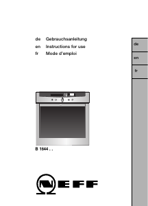 Manual Neff B1644N0 Oven