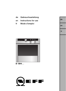 Mode d’emploi Neff B15H4A0 Four