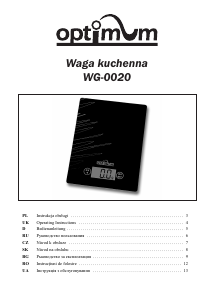 Manual Optimum WG-0020 Kitchen Scale