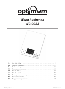 Handleiding Optimum WG-0033 Keukenweegschaal