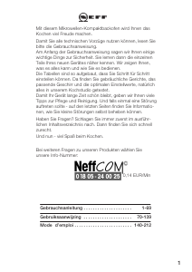 Bedienungsanleitung Neff H5972N0 Mikrowelle