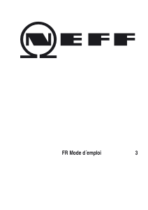 Mode d’emploi Neff T1303N0 Table de cuisson