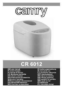 Käyttöohje Camry CR 6012 Leipäkone