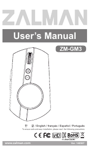 Bruksanvisning Zalman ZM-GM3 Mus