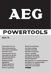 Manual de uso AEG BUS 18 Sierra de sable