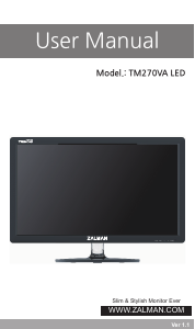 사용 설명서 Zalman TM270VA LED 모니터