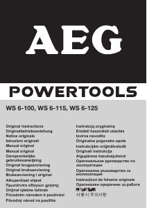 Manual AEG WS 6-100 Polizor unghiular