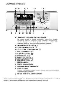 Manuale Hoover DYT 8104D-01S Lavatrice