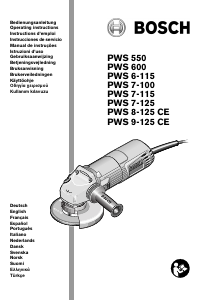 Εγχειρίδιο Bosch PWS 7-125 Γωνιακός τροχός