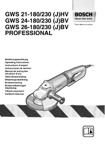 Bruksanvisning Bosch GWS 26-180 BV Professional Vinkelsliper