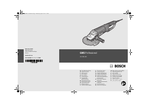 Vadovas Bosch GWS 24-230 JVX Professional Kampinis šlifuoklis