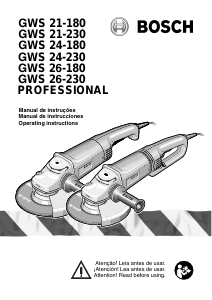 Manual Bosch GWS 26-180 Professional Angle Grinder