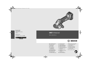 Manuale Bosch GWS 18 V-LI Professional Smerigliatrice angolare