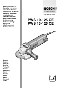 Εγχειρίδιο Bosch PWS 10-125 CE Γωνιακός τροχός