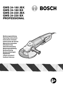 Manuale Bosch GWS 24-180 BX Professional Smerigliatrice angolare