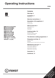 Handleiding Indesit FIMS 53J K.A IX (UK) Oven