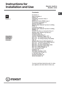 Bruksanvisning Indesit FID20IX/1 Ugn