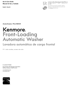Manual Kenmore 796.41182 Washing Machine