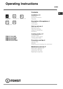 Mode d’emploi Indesit FIMS 52 K.A IX AUS Four