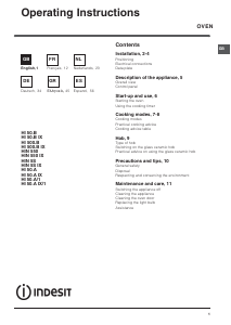Manual Indesit HI 50.A (WH)/1 Oven