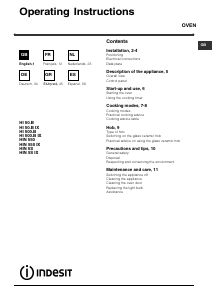 Mode d’emploi Indesit HIN 550 IX Four