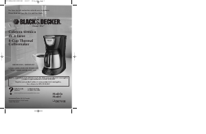 Manual Black and Decker DE791B Coffee Machine