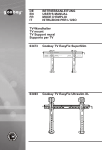Manuale Goobay TV EasyFix UltraSlim XL Supporto da parete