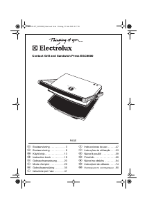 Bruksanvisning Electrolux EGC8000 Smörgåsgrill