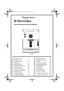 Kullanım kılavuzu Electrolux EEA150 Espresso makinesi