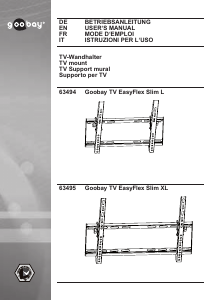 Mode d’emploi Goobay TV EasyFlex Slim XL Support mural