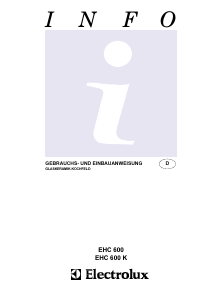 Bedienungsanleitung Electrolux EHC600K Kochfeld