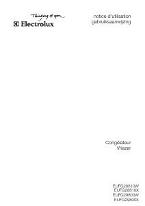 Mode d’emploi Electrolux EUFG29800X Congélateur