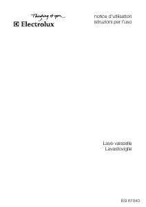 Manuale Electrolux ESI67040 Lavastoviglie