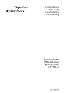 Käyttöohje Electrolux ESF68070 Astianpesukone