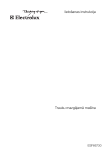 Rokasgrāmata Electrolux ESF66730 Trauku mašīna