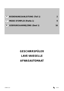 Handleiding Electrolux ESI664 Vaatwasser