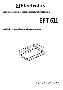 Manual Electrolux EFT611 Cooker Hood