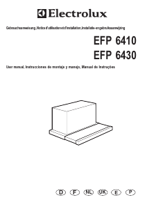 Manual Electrolux EFP6410 Cooker Hood