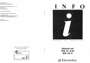 Návod Electrolux EFG532 Digestor
