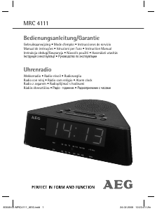 Manual de uso AEG MRC 4111 Radiodespertador