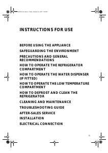 Manual Whirlpool ARC 190/IX AQUA Refrigerator