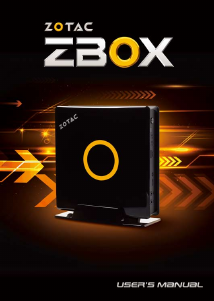 Bruksanvisning ZOTAC ZBOX-EI730 Stationär dator