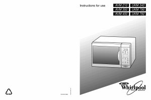 Bruksanvisning Whirlpool AVM 210 WP WH Mikrovågsugn