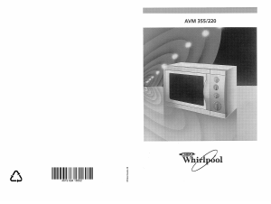 Bruksanvisning Whirlpool AVM 220/WP/WH Mikrovågsugn