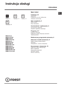 Руководство Indesit FIM 53 KC.A (WH) духовой шкаф