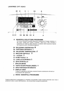 Manuale Hoover DYT 6124D-01S Lavatrice
