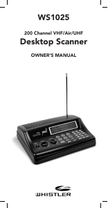 Handleiding Whistler WS1025 Radioscanner