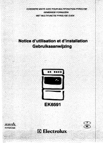 Mode d’emploi Electrolux EK6591N Cuisinière