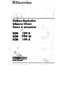 Mode d’emploi Electrolux EOB199 Four