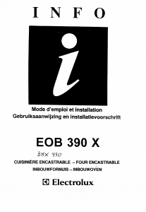 Mode d’emploi Electrolux EOB390X Four